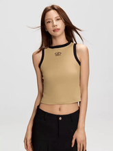 Contrast Trim Ribbed Tank Top - COPPING THREADS - RAPPEYE